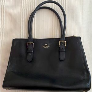 Kate Space black leather tote